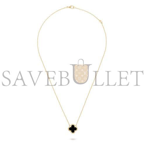 V*N CL*F arpels pure alhambra pendant - yellow gold, onyx vcarb13900
