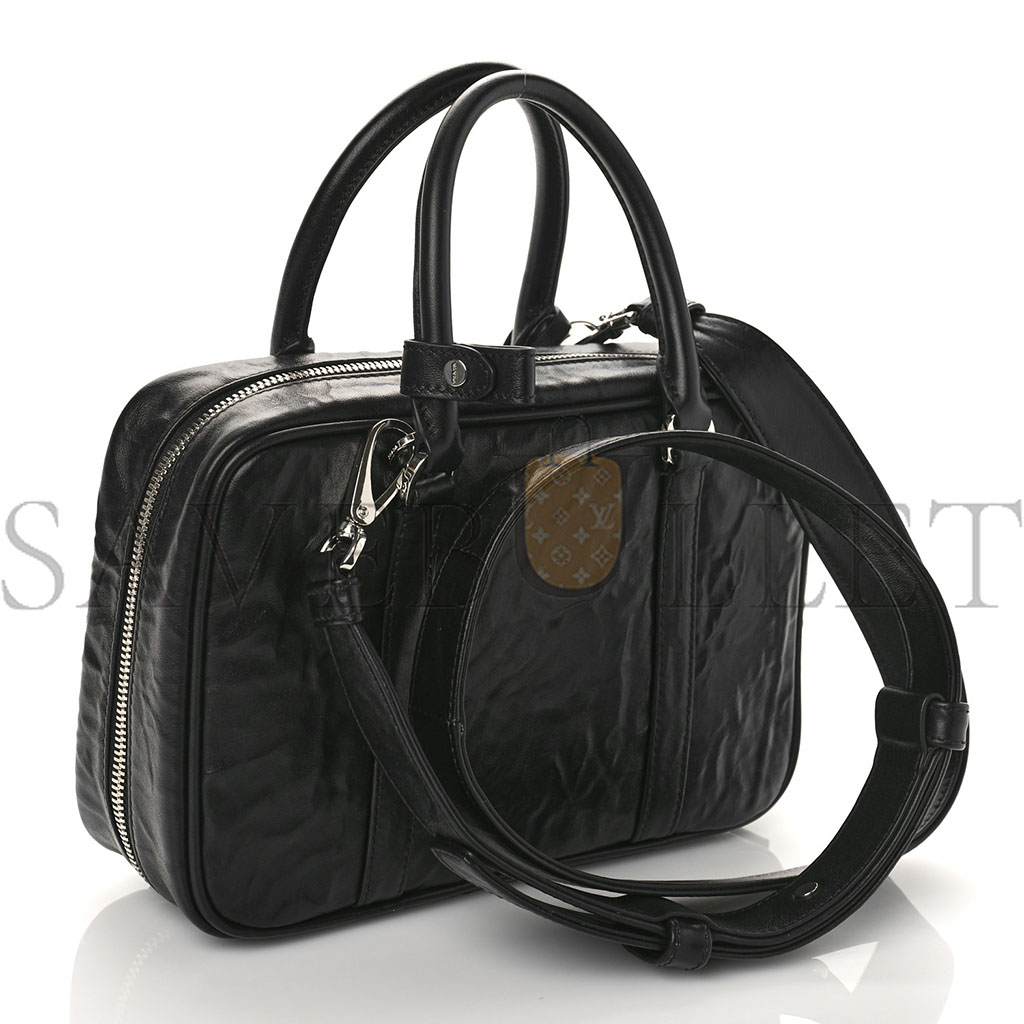 Pra*a nappa antique medium top handle bag black (24*18*11cm)