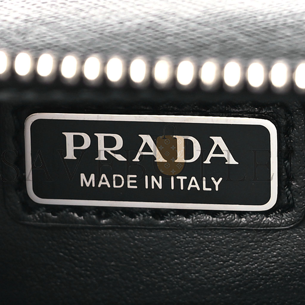 Pra*a saffiano travel mens medium brique crossbody bag black (22*17*6cm)