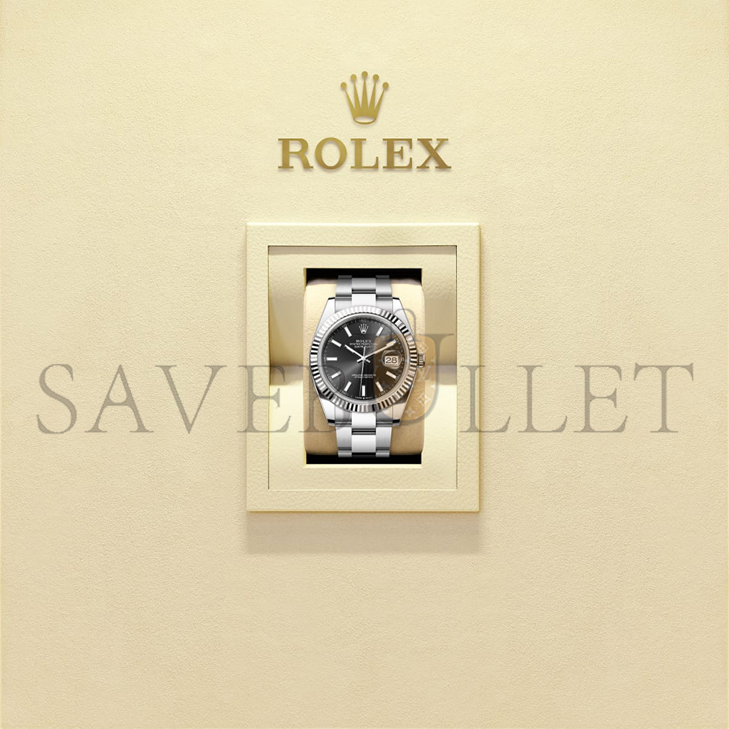 R*l*x datejust 41 oyster, 41 mm, oystersteel and white gold watch 126334-0017