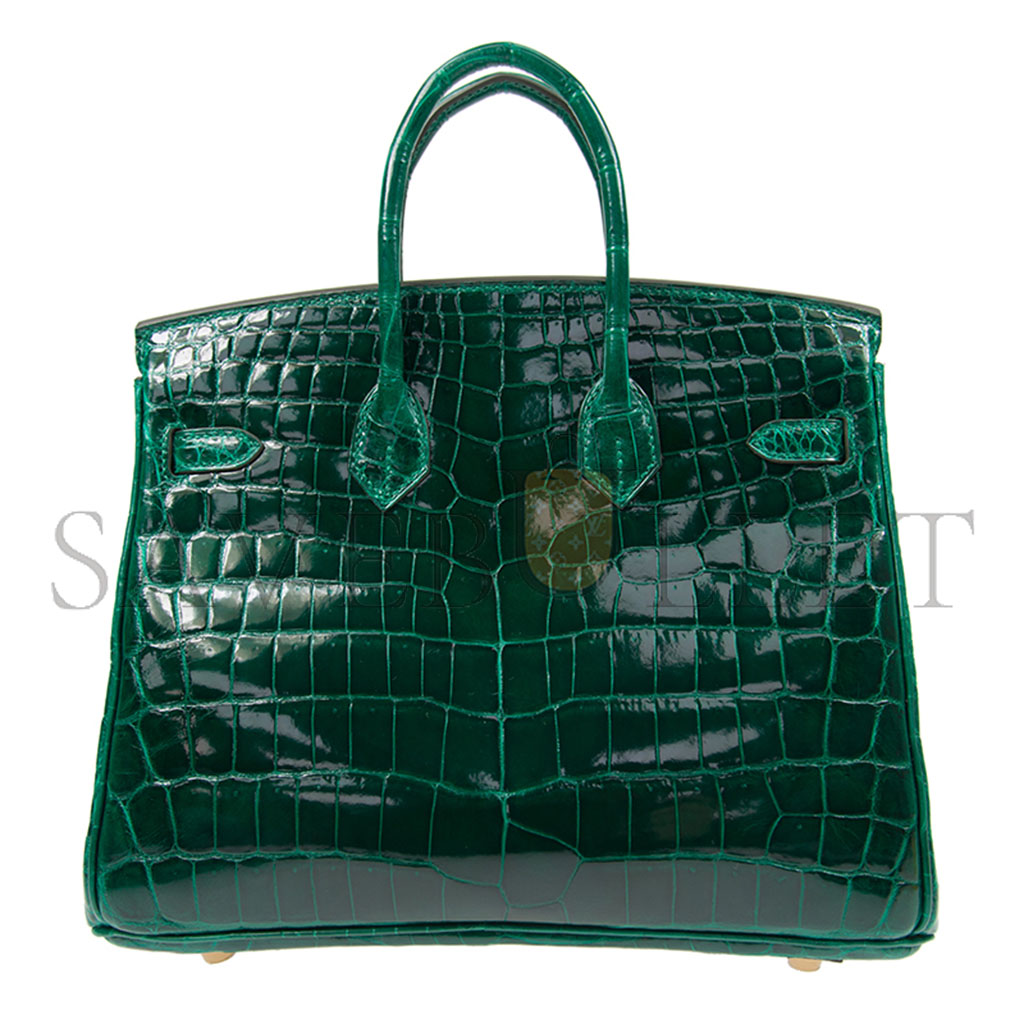 H**mes master birkin 25 emedal top handle bag bagbk256qscrocogpn (25*20*13cm)