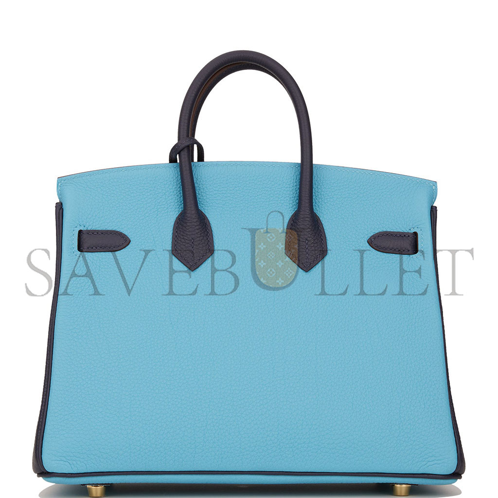 hermÈs master birkin 30 togo leather N0*Hern blue and midnight blue rose gold buckle 2354843790 (30*23*15cm)