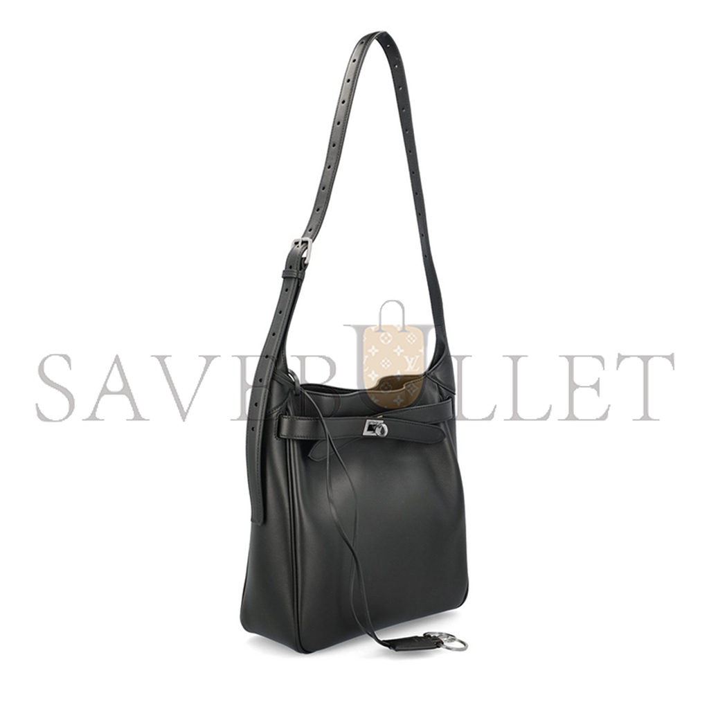 Ba*len*cia*ga bel air small hobo bag black smooth calfskin 8110182abav1000 (26.9*25.9*9.9cm)
