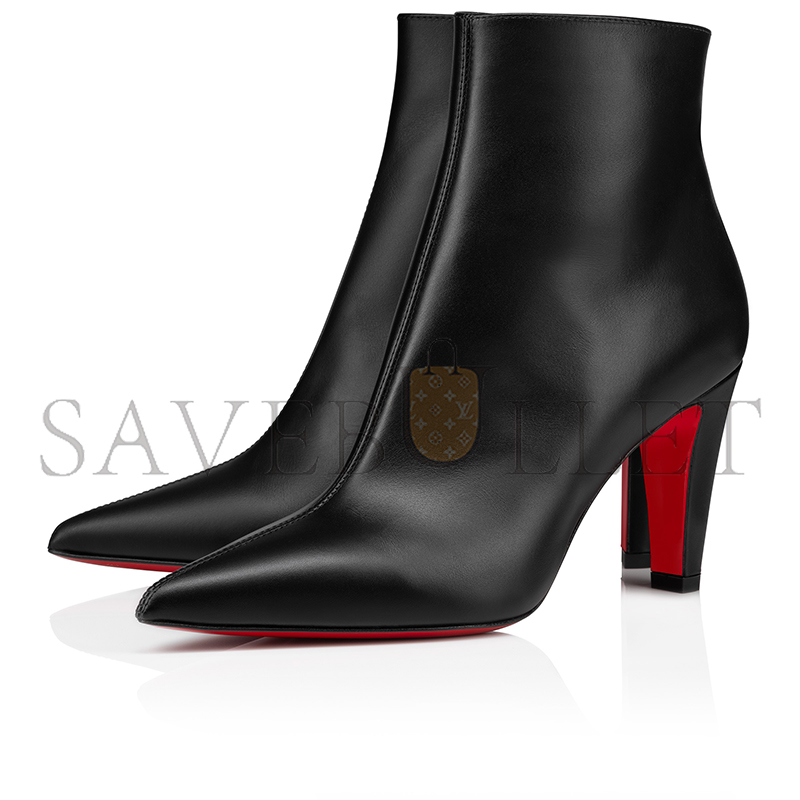 Ch**an louboutin vibella booty 85 mm low boots-calf leather-black-women 1250542bk01
