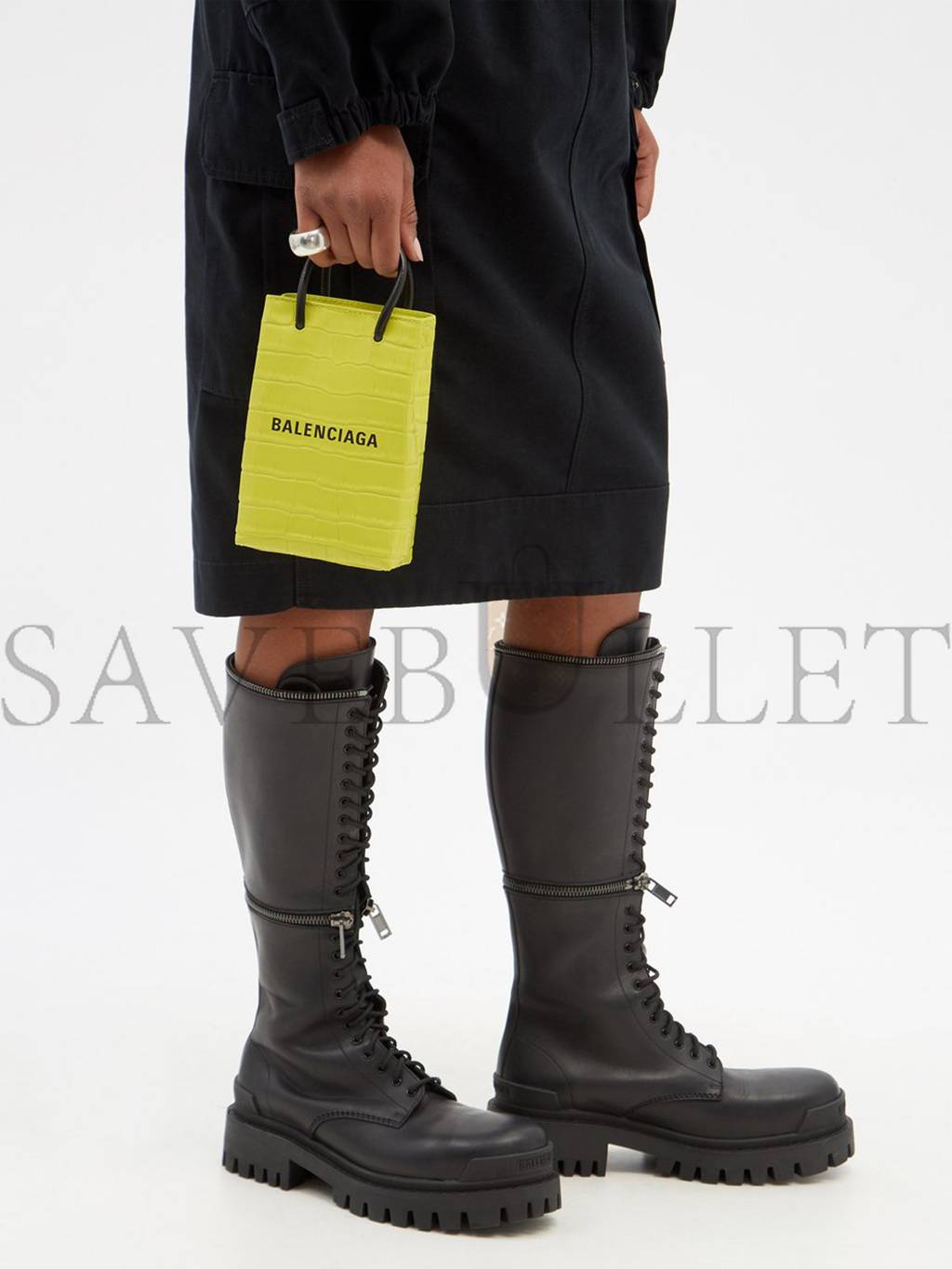 Ba*len*cia*ga yellow shopping mini croc-efffect leather cross-body bag matchesfashion us (18*12.4*4.8cm)