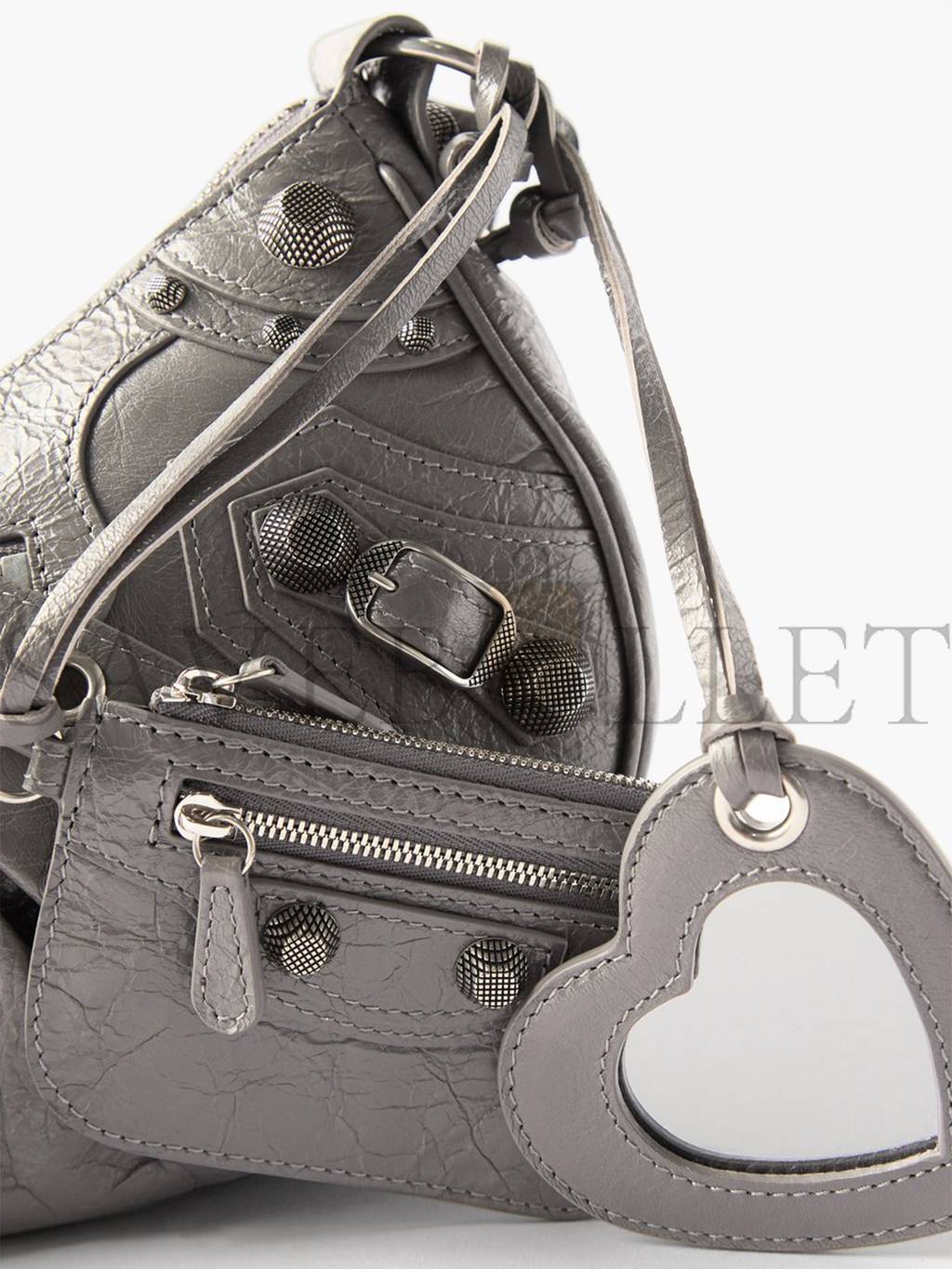 Ba*len*cia*ga grey cagole s leather shoulder bag matchesfashion us (33*14.7*7.8cm)
