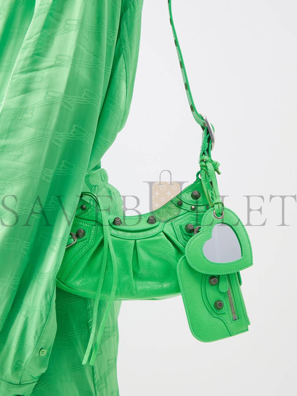 Ba*len*cia*ga green le cagole xs leather shoulder bag matchesfashion us (25.6*11.4*7.3cm)