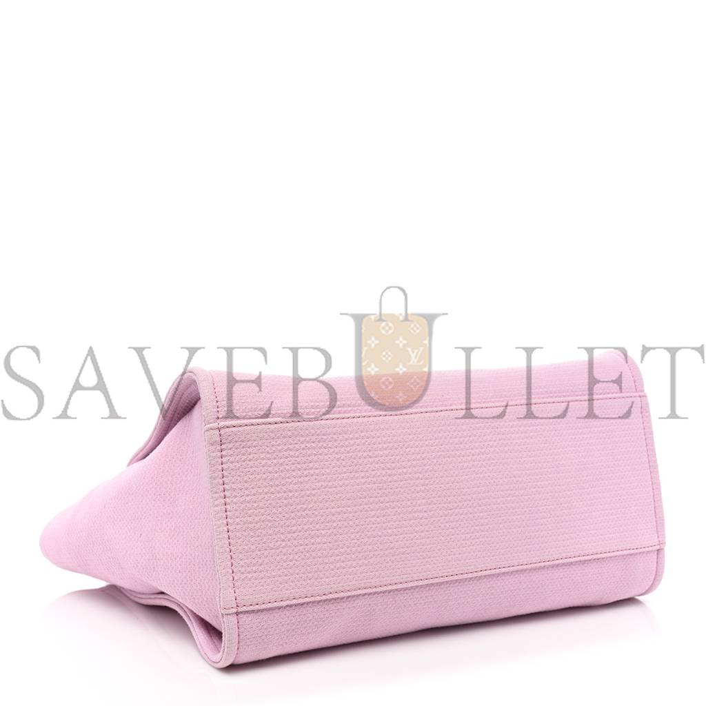 Ch*el mixed fibers medium deauville tote pink (38*28*19cm)