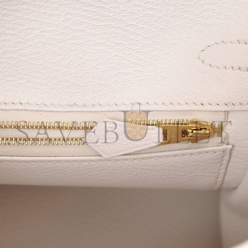 H**mes special order (hss) birkin 25 black and white clemence gold hardware (25cm)