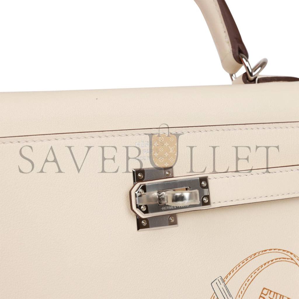 H**mes kelly retourne 25 in & out nata swift palladium hardware handmade(25*17*7cm)