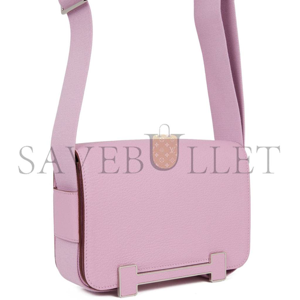 H**mes geta mauve sylvestre chevre palladium hardware (20.3*14*6.4cm)