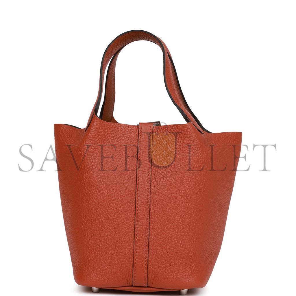 H**mes picotin lock 18 cuivre clemence palladium hardware (18*13*18cm)