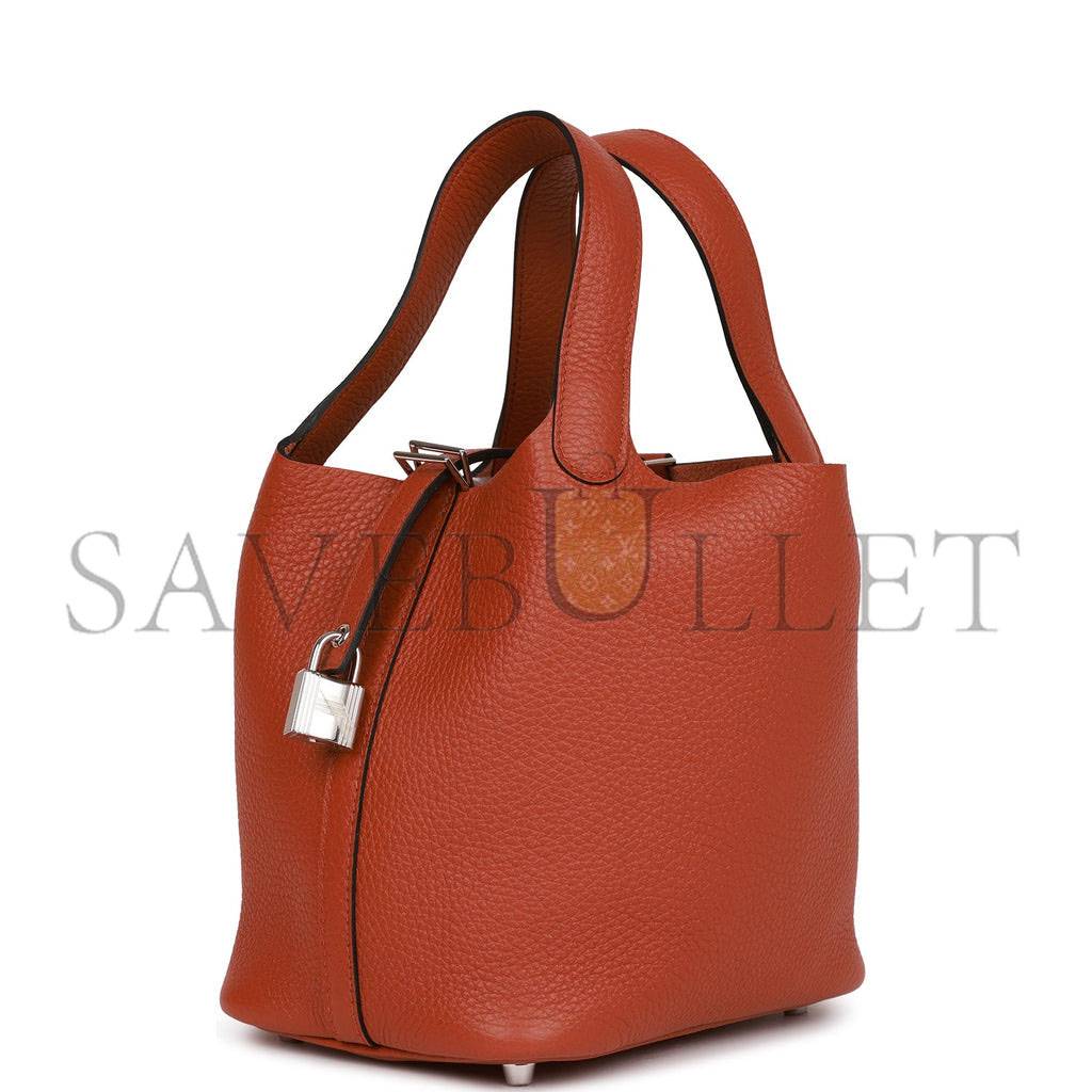 H**mes picotin lock 18 cuivre clemence palladium hardware (18*13*18cm)