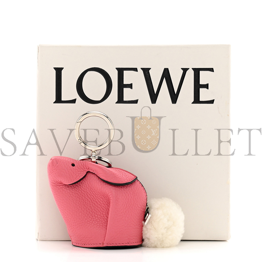 l*ew* calfskin bunny charm pink (13*8*4cm)