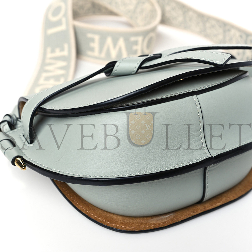 l*ew* calfskin mini gate dual bag ash grey (24*18*11cm)