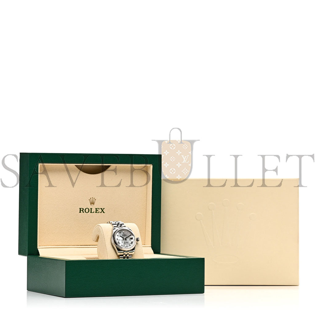 r*l*x stainless steel 18k white gold Di*m*nd mother of pearl 31mm oyster perpetual datejust watch roman 178274