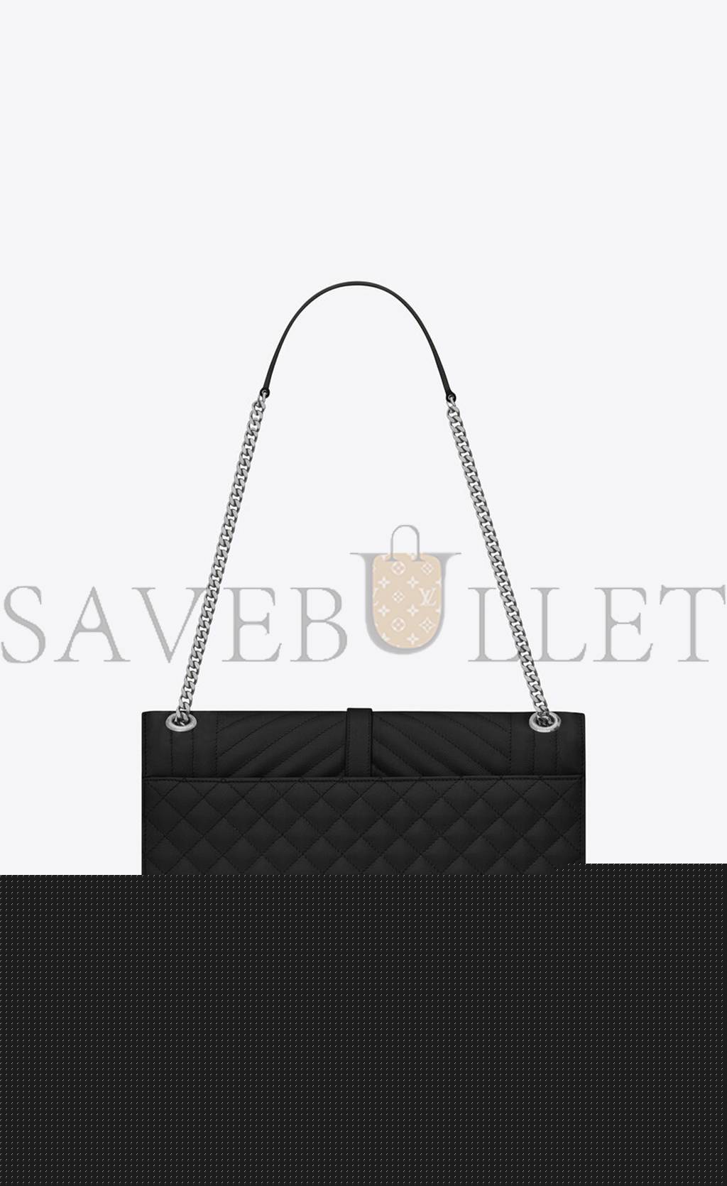 Y*L envelope large bag in mix matelassé grain de poudre embossed leather 600166bow921000 (31*22*7.5cm)