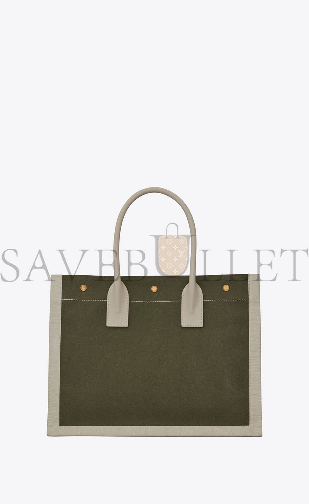 Y*L rive gauche small tote bag in linen and leather 617481faadi3281 (39*31*18cm)