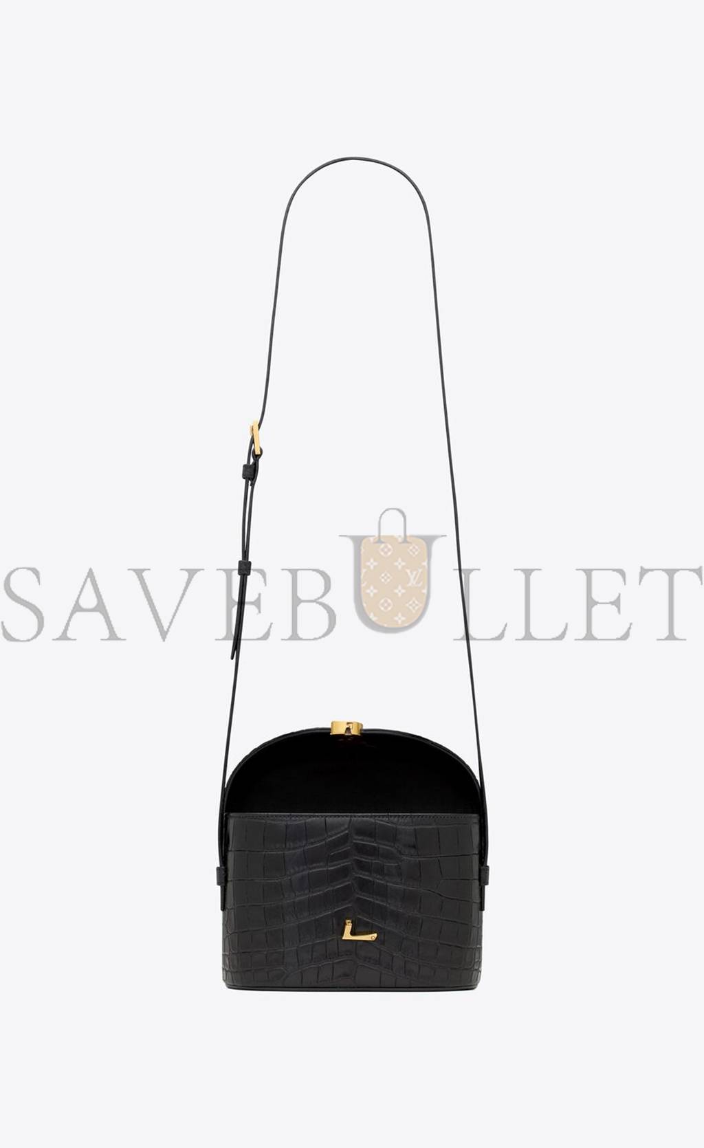 Y*L june box bag in crocodile-embossed leather 728606aaaoh1000 (19*15*8cm)