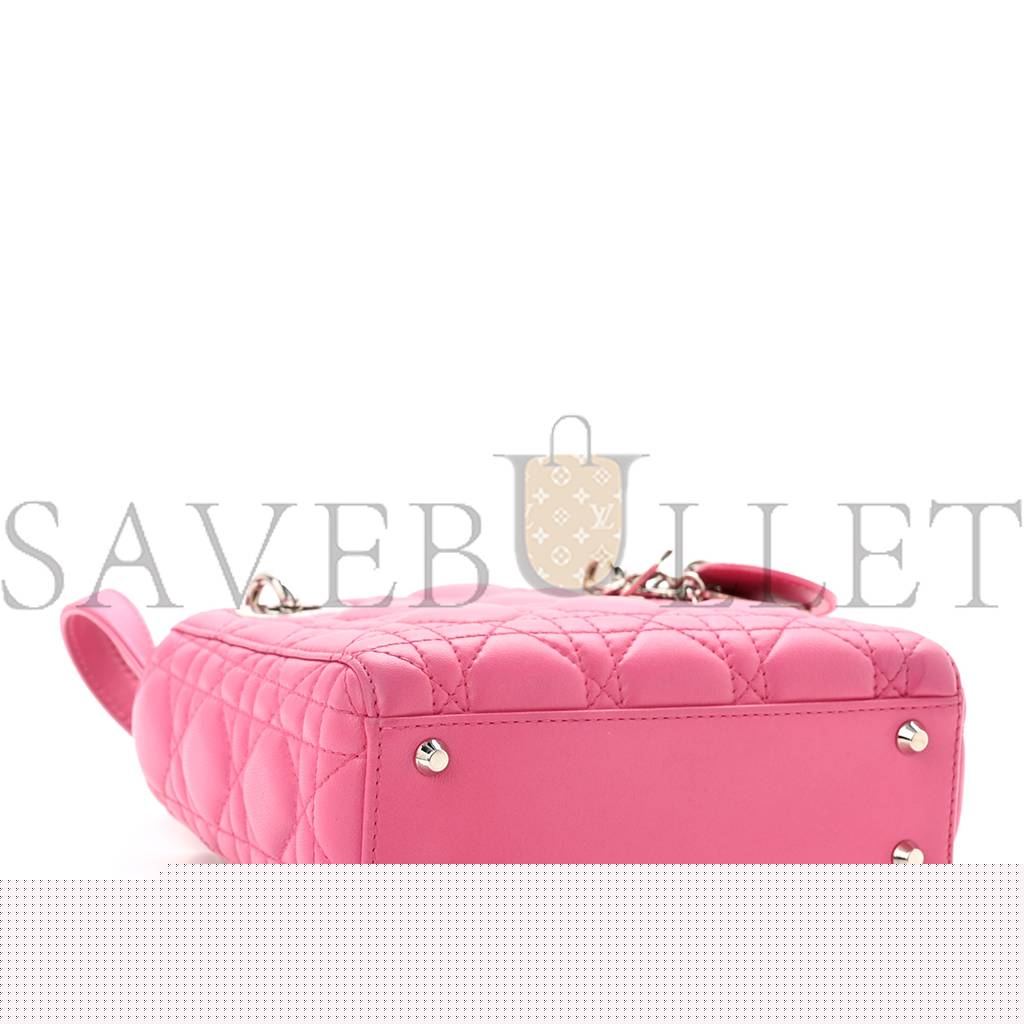 D*or lambskin cannage mini lady D*or sorbet (17*15*7cm)