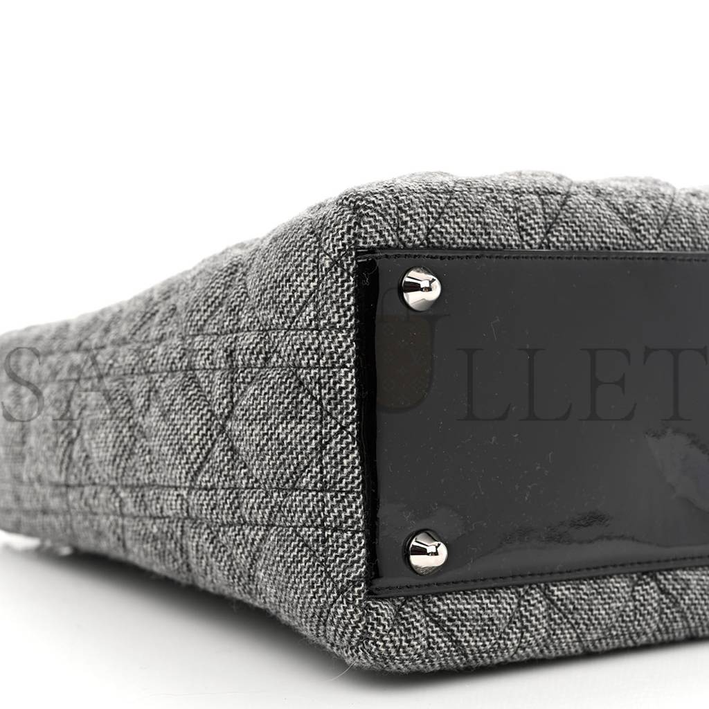 D*or tweed cannage large lady D*or black (32*25*11.4cm)