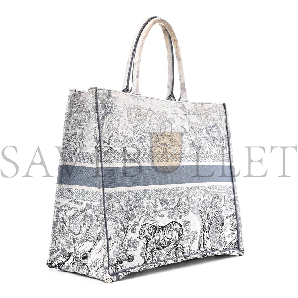 D*or gradient canvas embroidered large D*oriviera toile de jouy book tote blue (41*34*17.1cm)