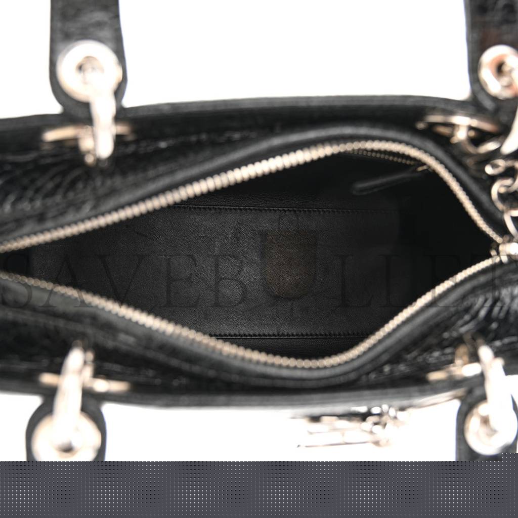 D*or ceramic effect deerskin jeweled swan lady D*or black (23*20*12.7cm)