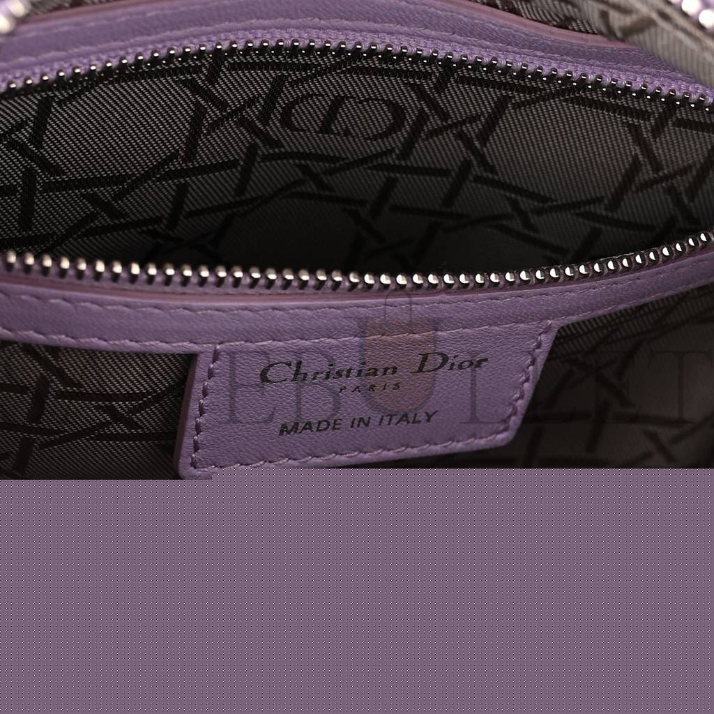 D*or lambskin cannage medium lady D*or purple (24*20*10.8cm)