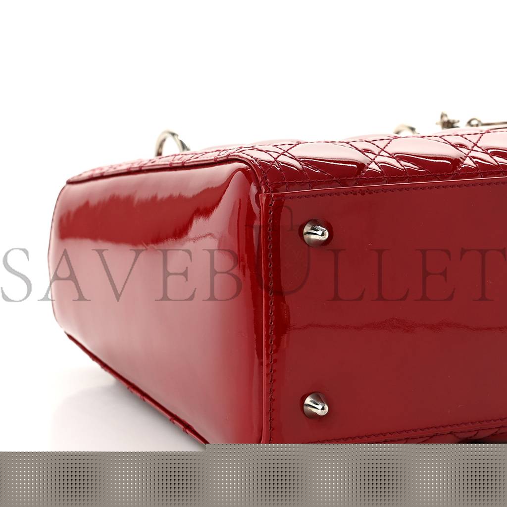 D*or patent cannage medium lady D*or red (23*20*12.1cm)